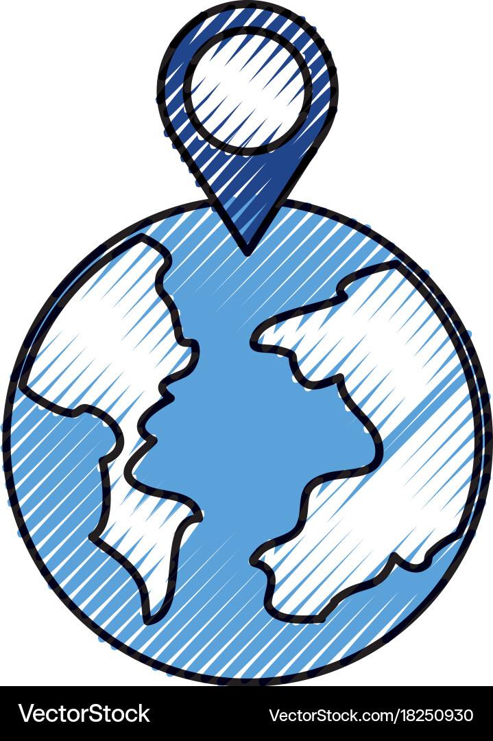 Globe world pointer map lage web vektorbild