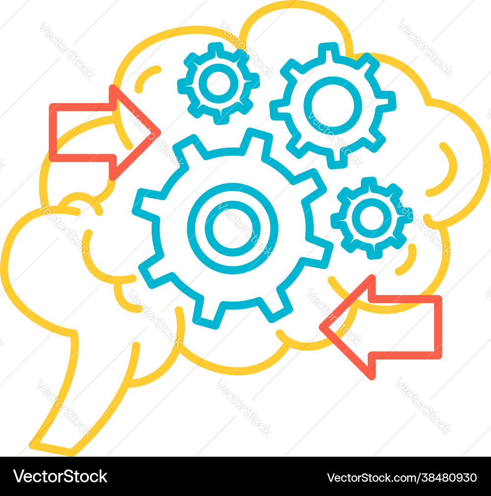 Making decision function brain icon Making decision function brain icon Vector Image