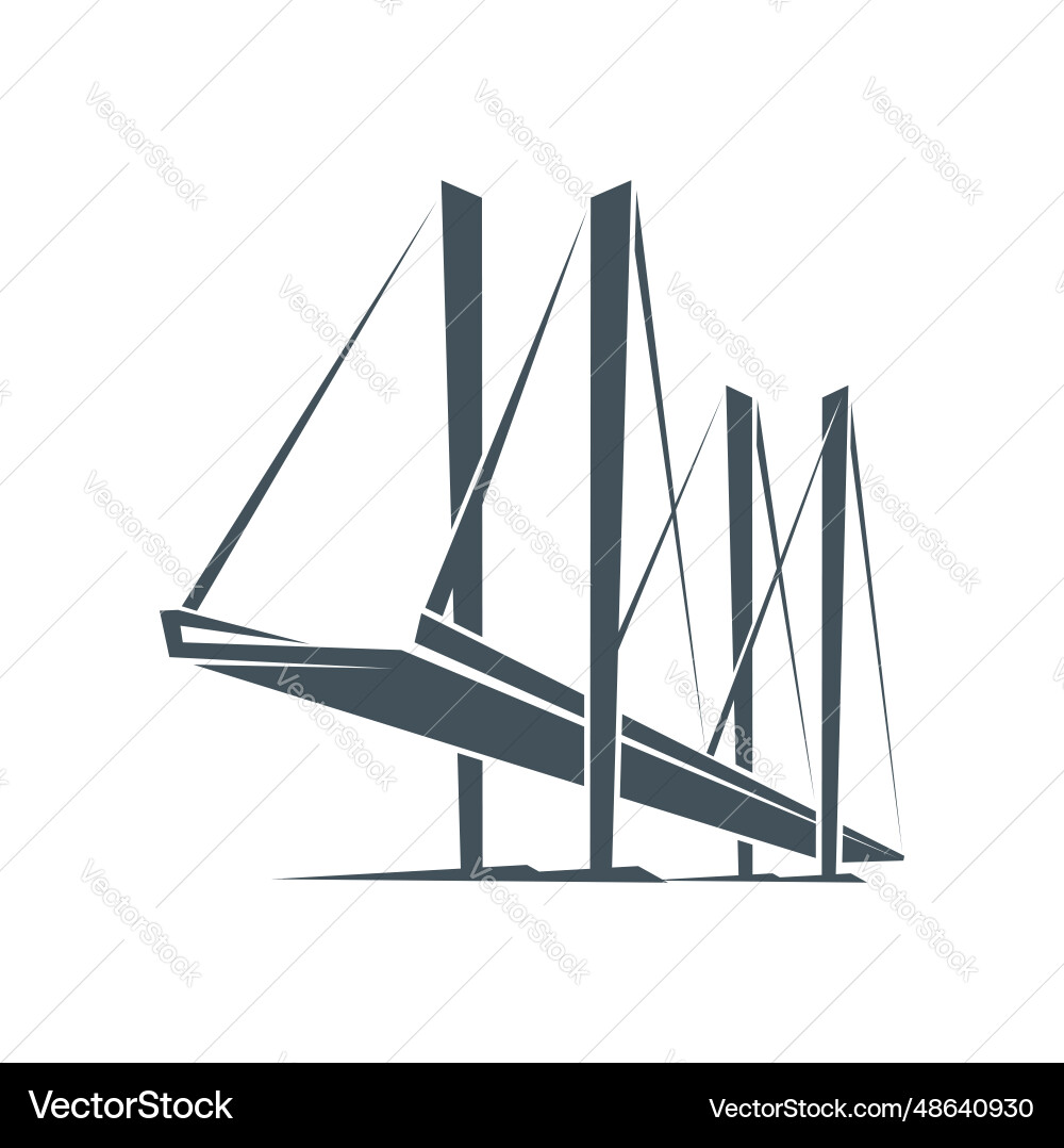 Modern Bridge Icon Vector Image