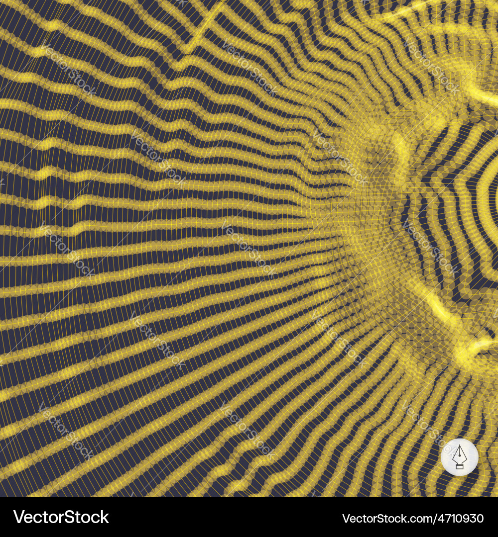 Network abstract background 3d technology vector image