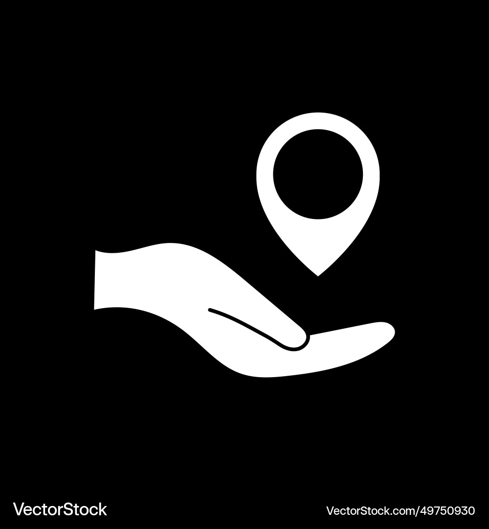 Pin hand icon logo image Pin hand icon logo image Vector Image
