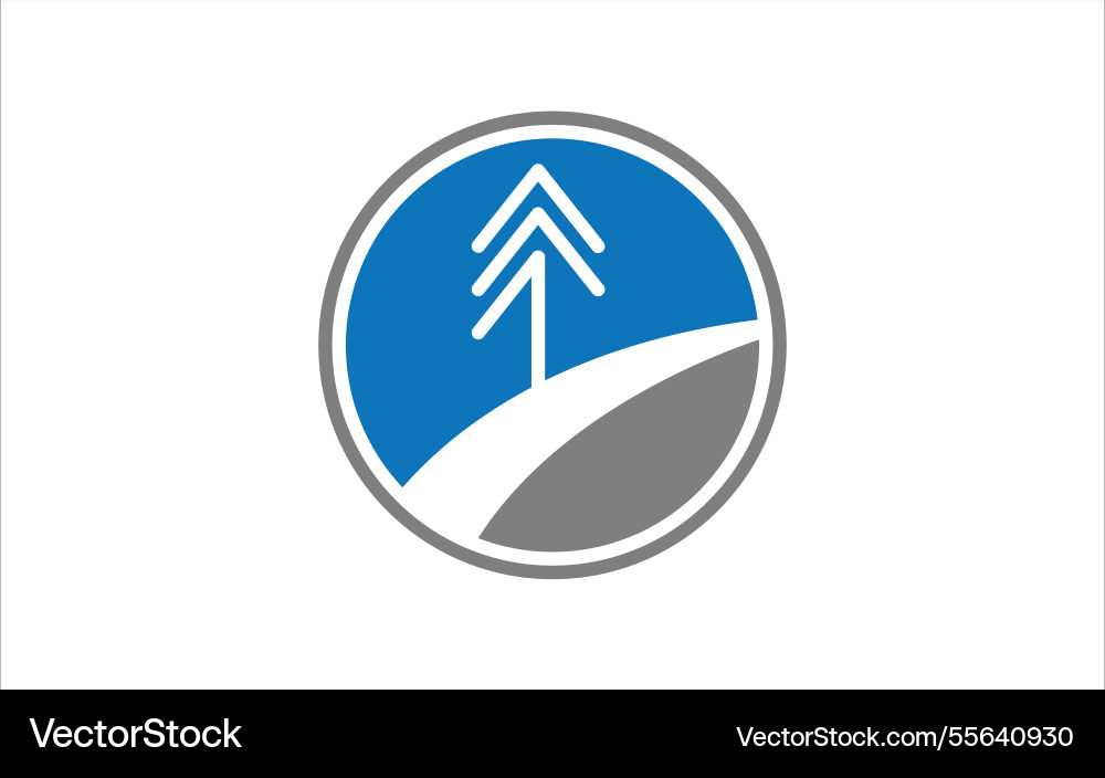 Pine tree custom logo design icon Pine tree custom logo design icon vector image