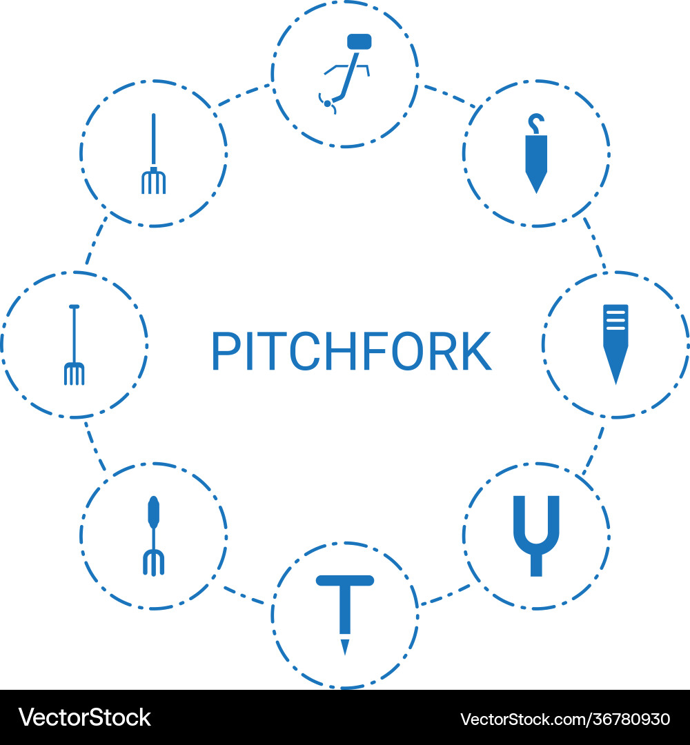 Pitchfork icons Vector Image