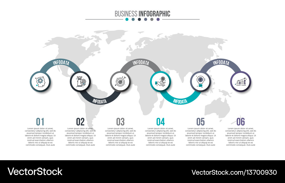 Process Data Chart Template vector image