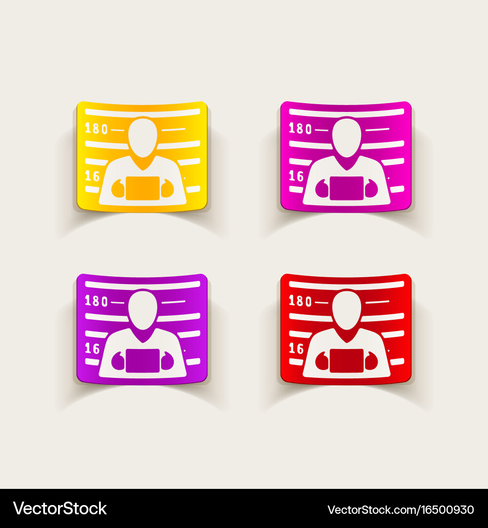 Realistic design element suspect vector image