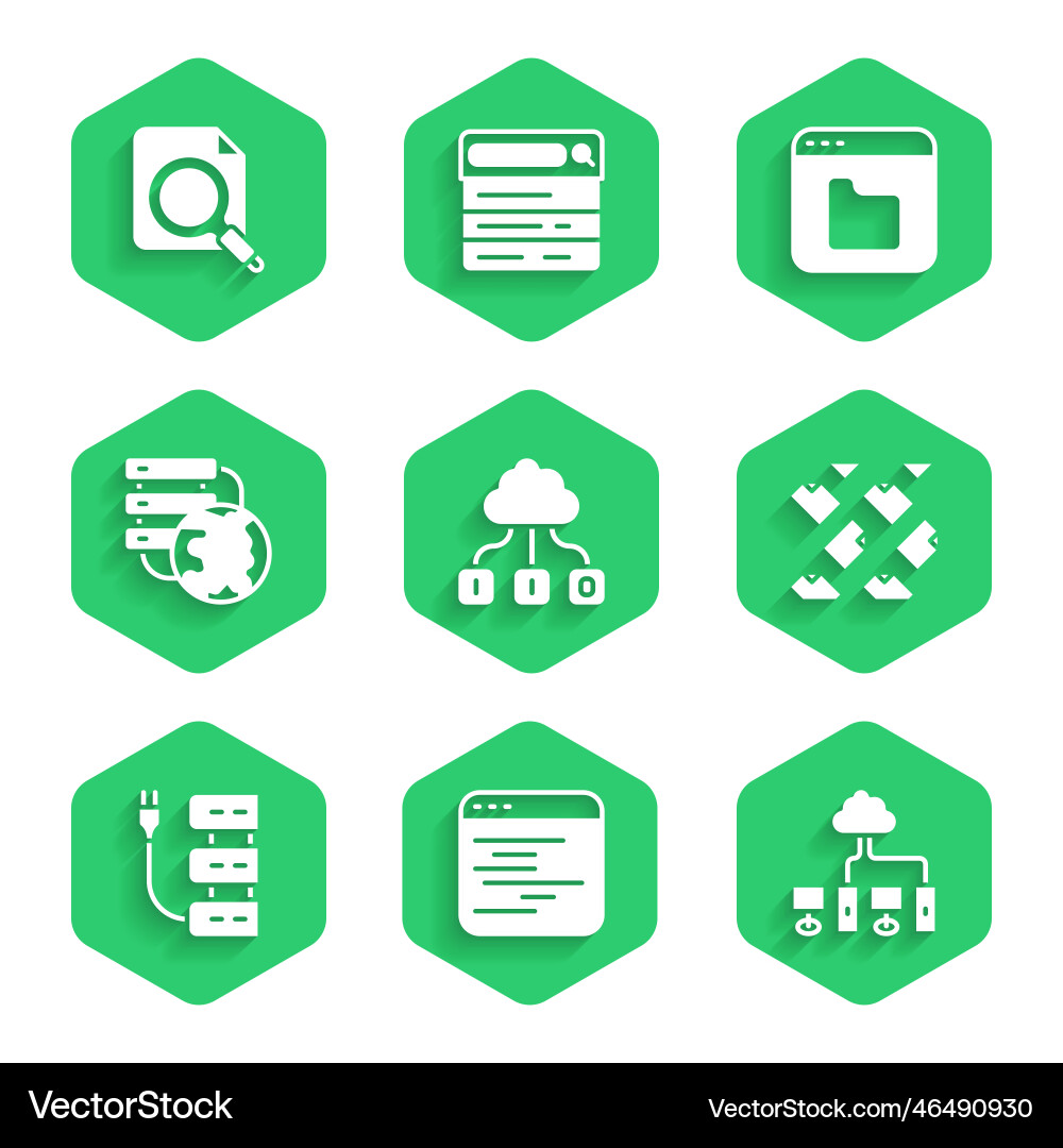 Set cloud technology data transfer software Set cloud technology data transfer software vector image