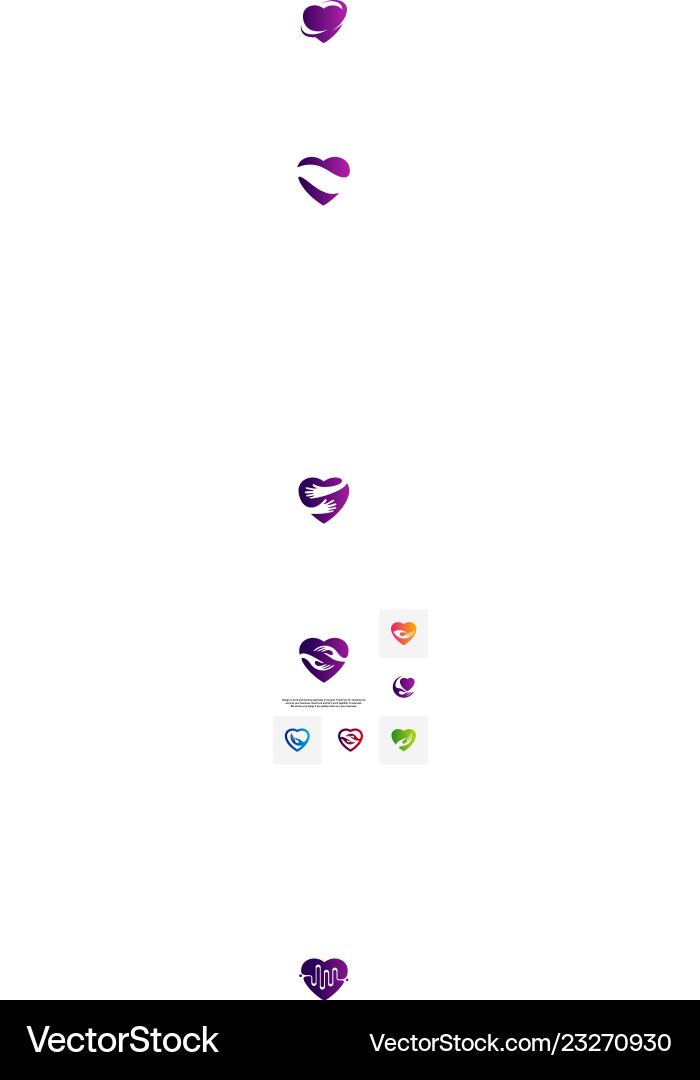 Set von Liebe Pflege kreative Logo-Konzepte Herz Set von Liebe Pflege kreative Logo-Konzepte Herz vektorbild