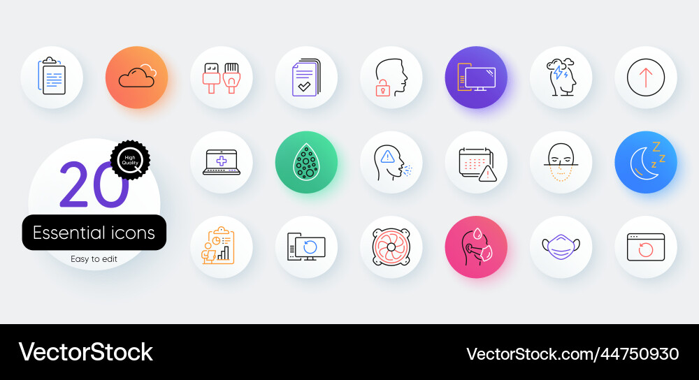 Simple set of face recognition unlock system Simple set of face recognition unlock system Vector Image