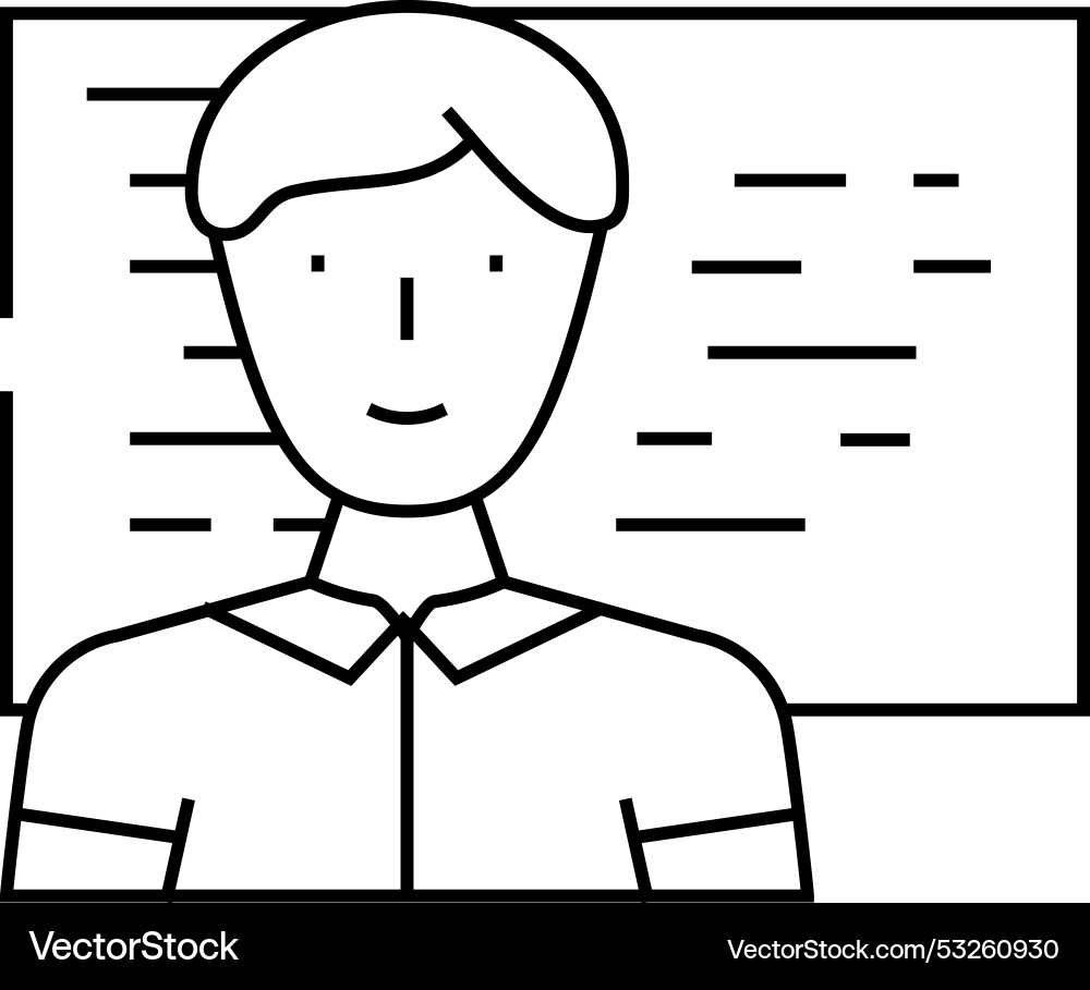 Software engineer worker line icon Software engineer worker line icon vector image