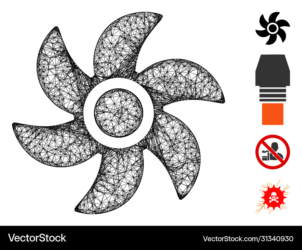 Turbine web mesh Turbine web mesh vector image