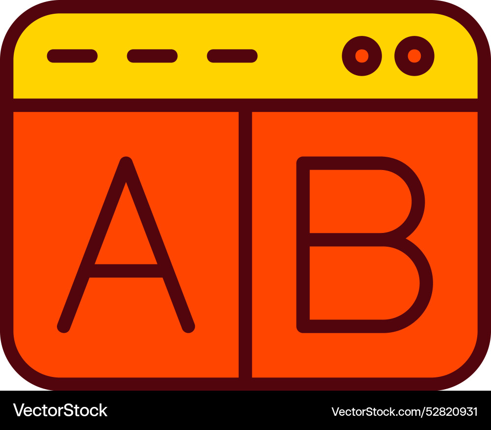 Ab testing icon design vector image