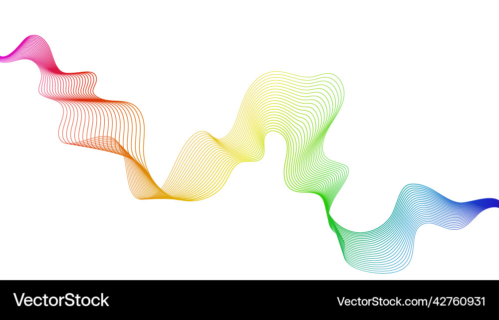 Abstract backdrop with wave gradient lines Vector Image