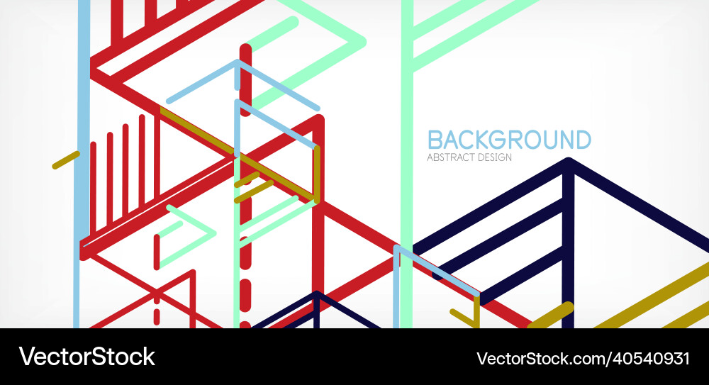Abstract background color lines on white Abstract background color lines on white Vector Image