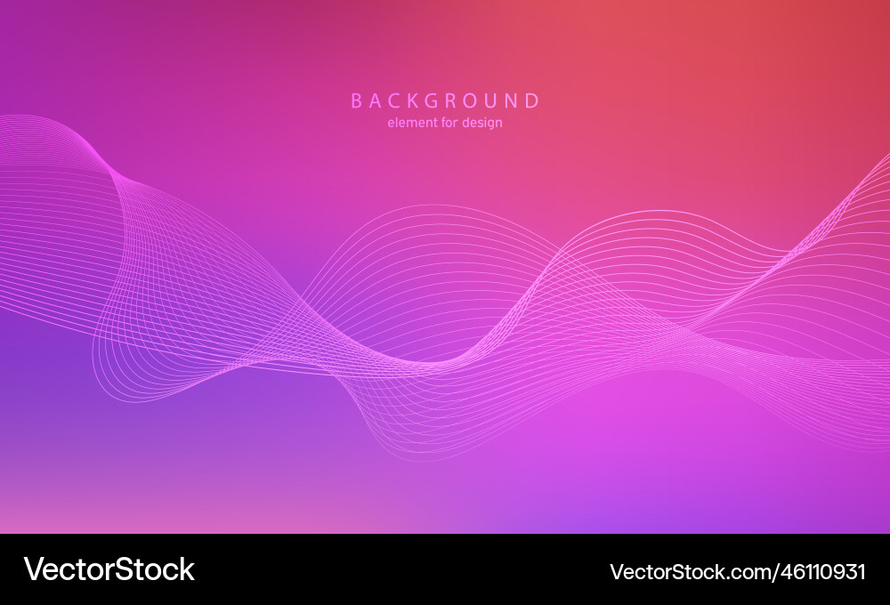 Abstract gradient background wave element Abstract gradient background wave element vector image