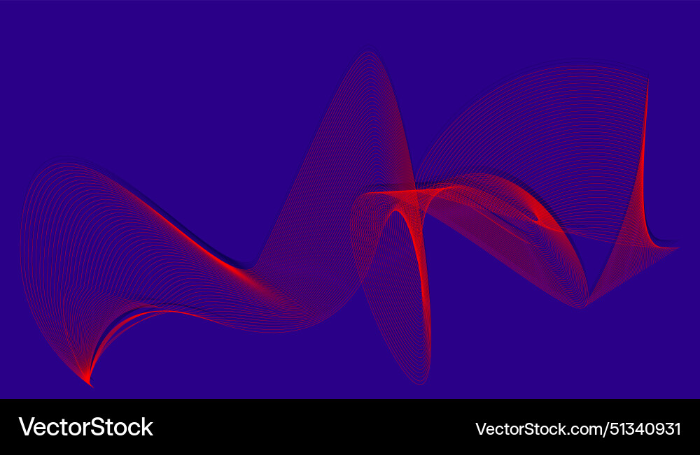Abstract gradient background with waves Vector Image