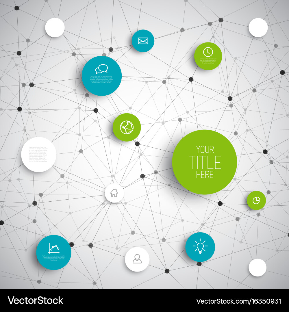 Abstract Network Circles Template vector image