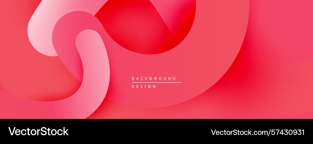 Abstract red design smooth curves overlap Abstract red design smooth curves overlap Vector Image