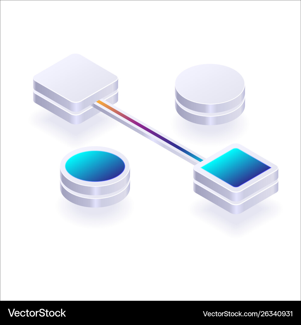 Data Center Elements - Abstract vector image