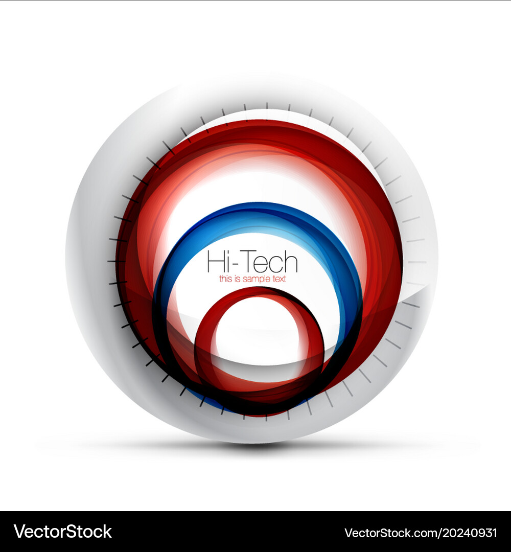 Digital techno sphere web banner button or icon Vector Image