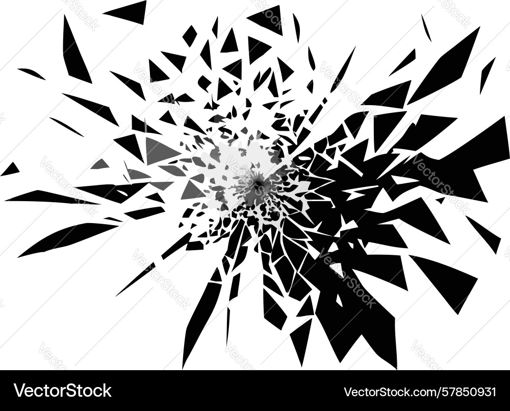 Explosive shattered effect for dynamic visuals Vector Image