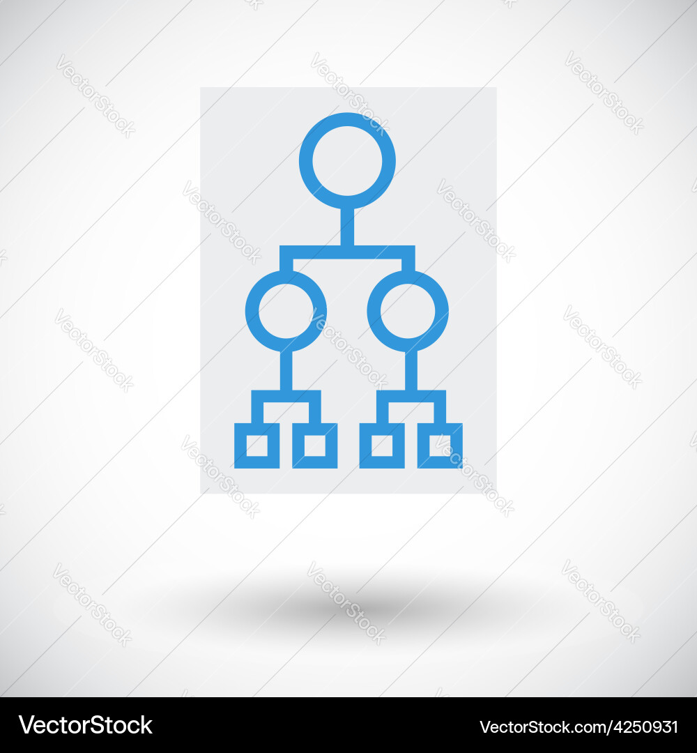Flat Flowchart Icon vector image