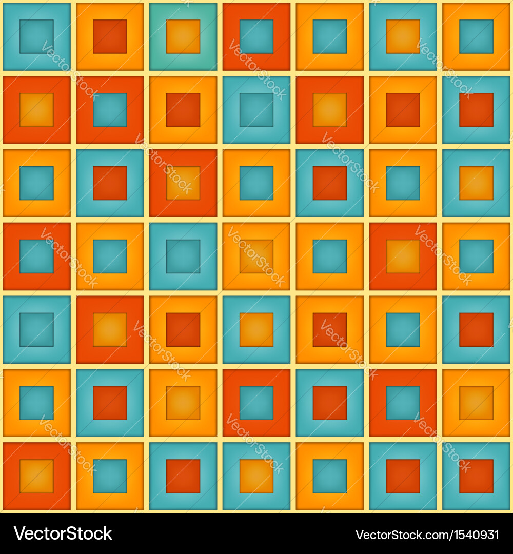 Geometrical double square pattern vector image