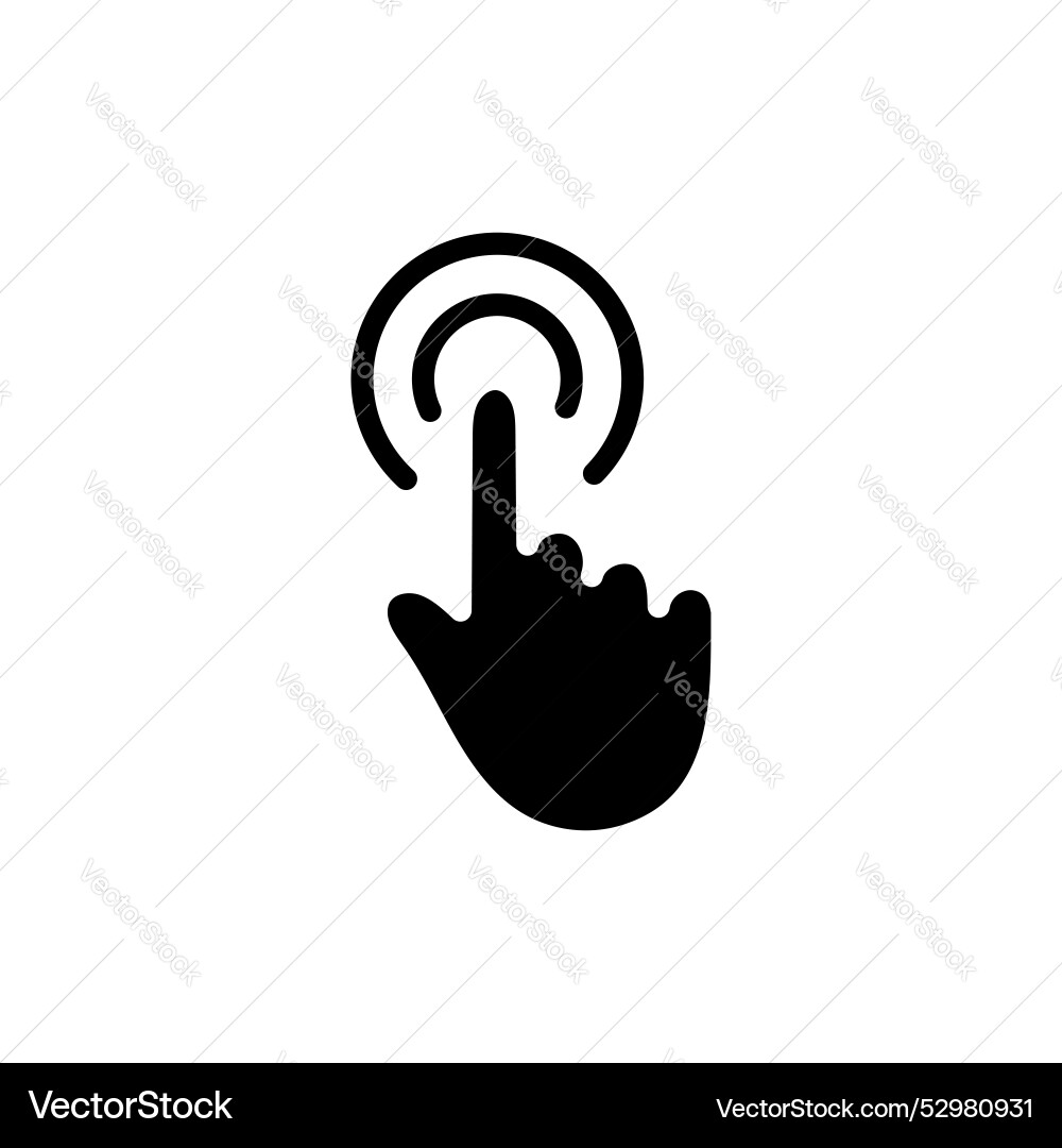 Interaction icon set touch screen digital click Interaction icon set touch screen digital click vector image