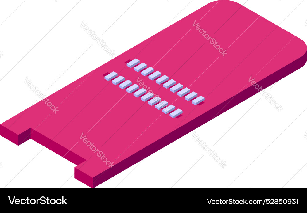 Microchip isometric showing Microchip isometric showing vector image