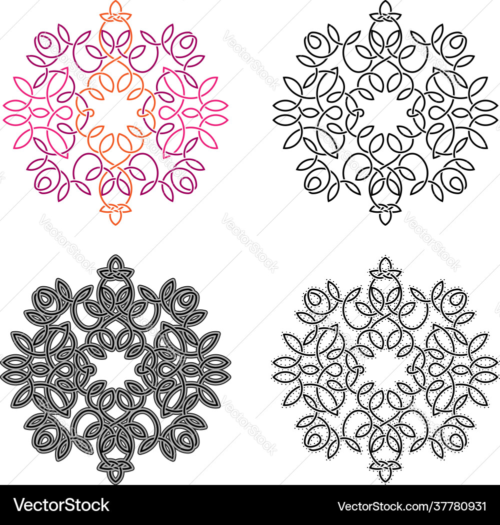 Radial liear pattern or vignette set Radial liear pattern or vignette set vector image