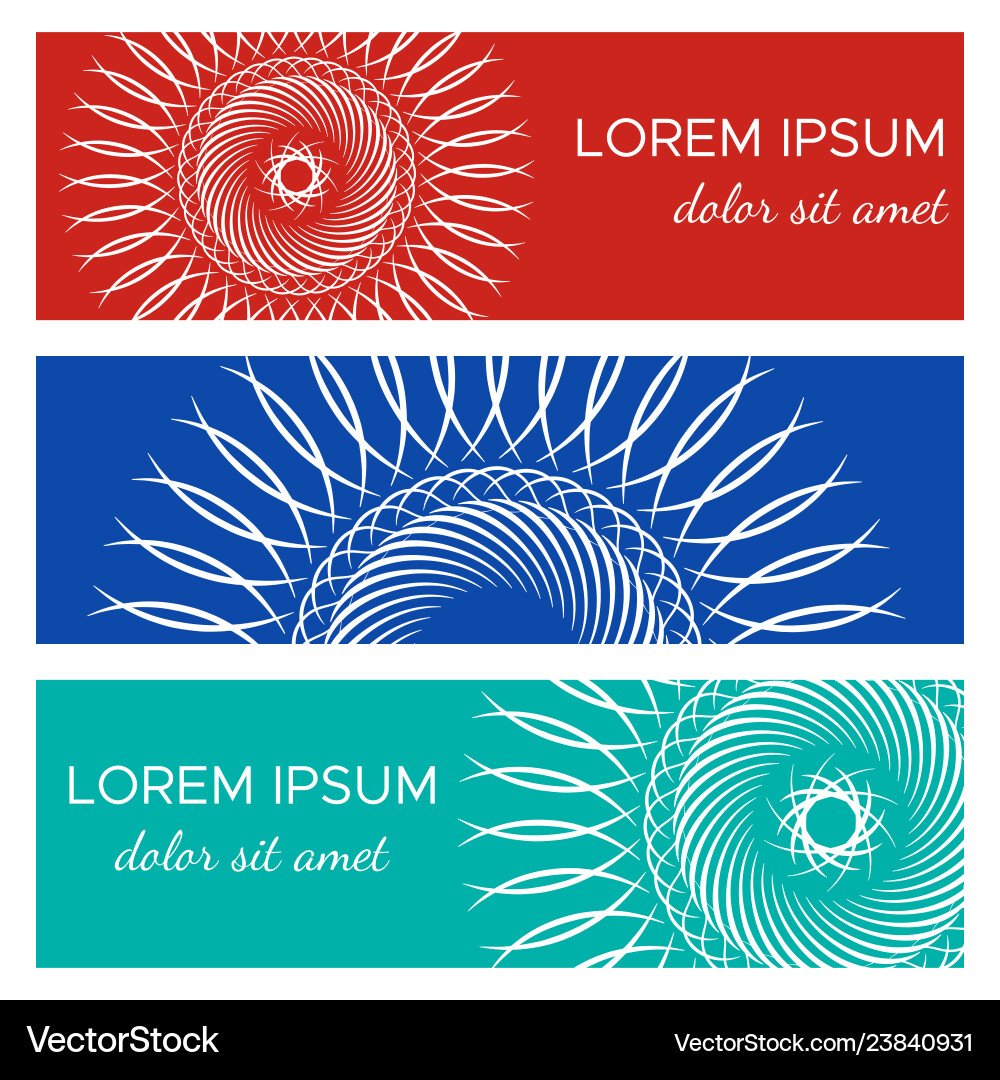 Set of abstract horizontal header banners Set of abstract horizontal header banners vector image