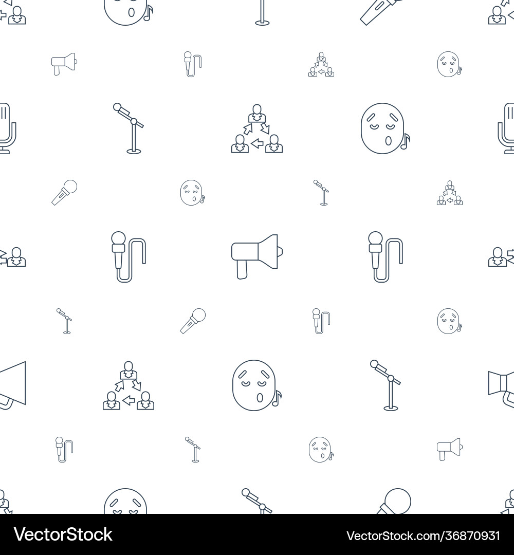 Speech icons pattern seamless white background vector image