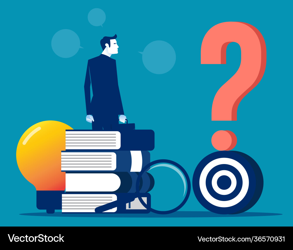 Standing and getting answers to asked questions vector image