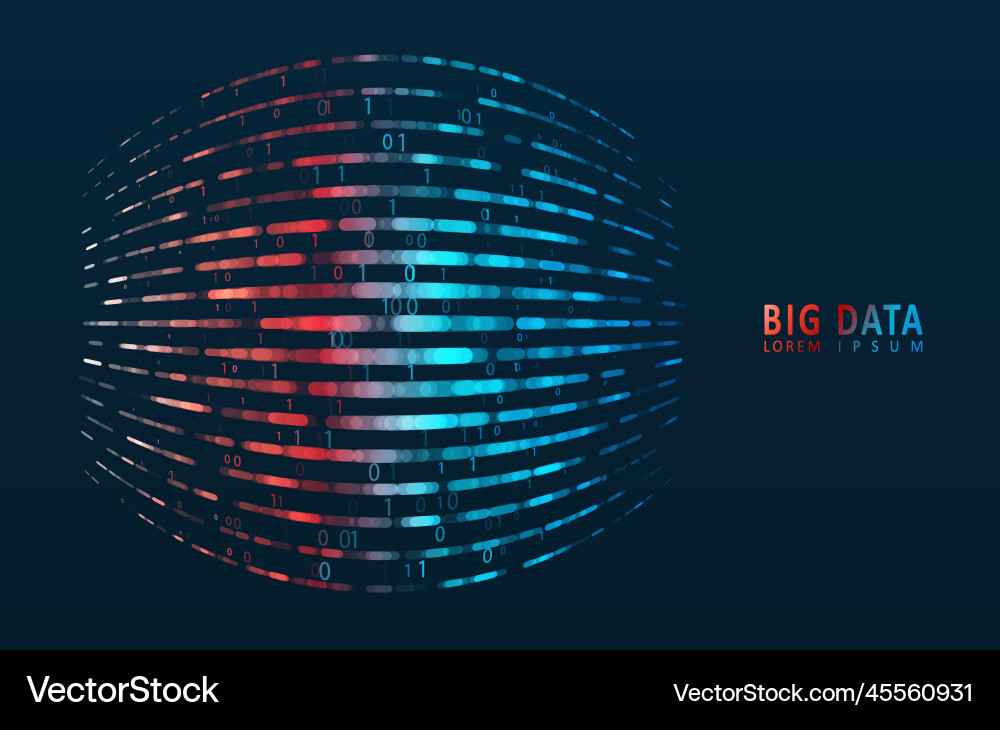 Stream of encoded data vector image