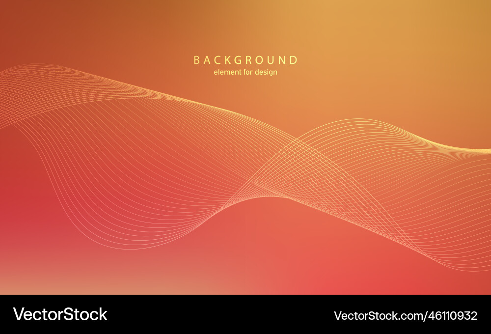 Abstract gradient background wave element Abstract gradient background wave element vector image
