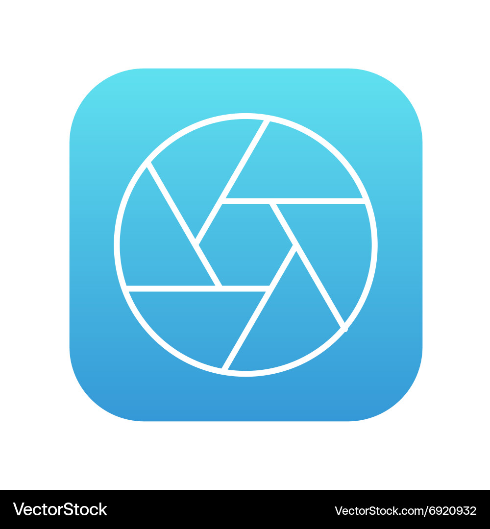 Camera shutter line icon Vector Image