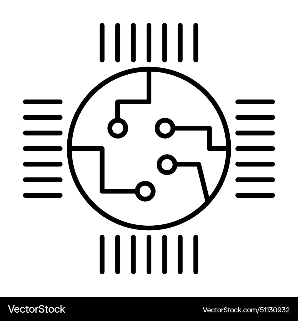 Circuit board icon design can use for web vector image