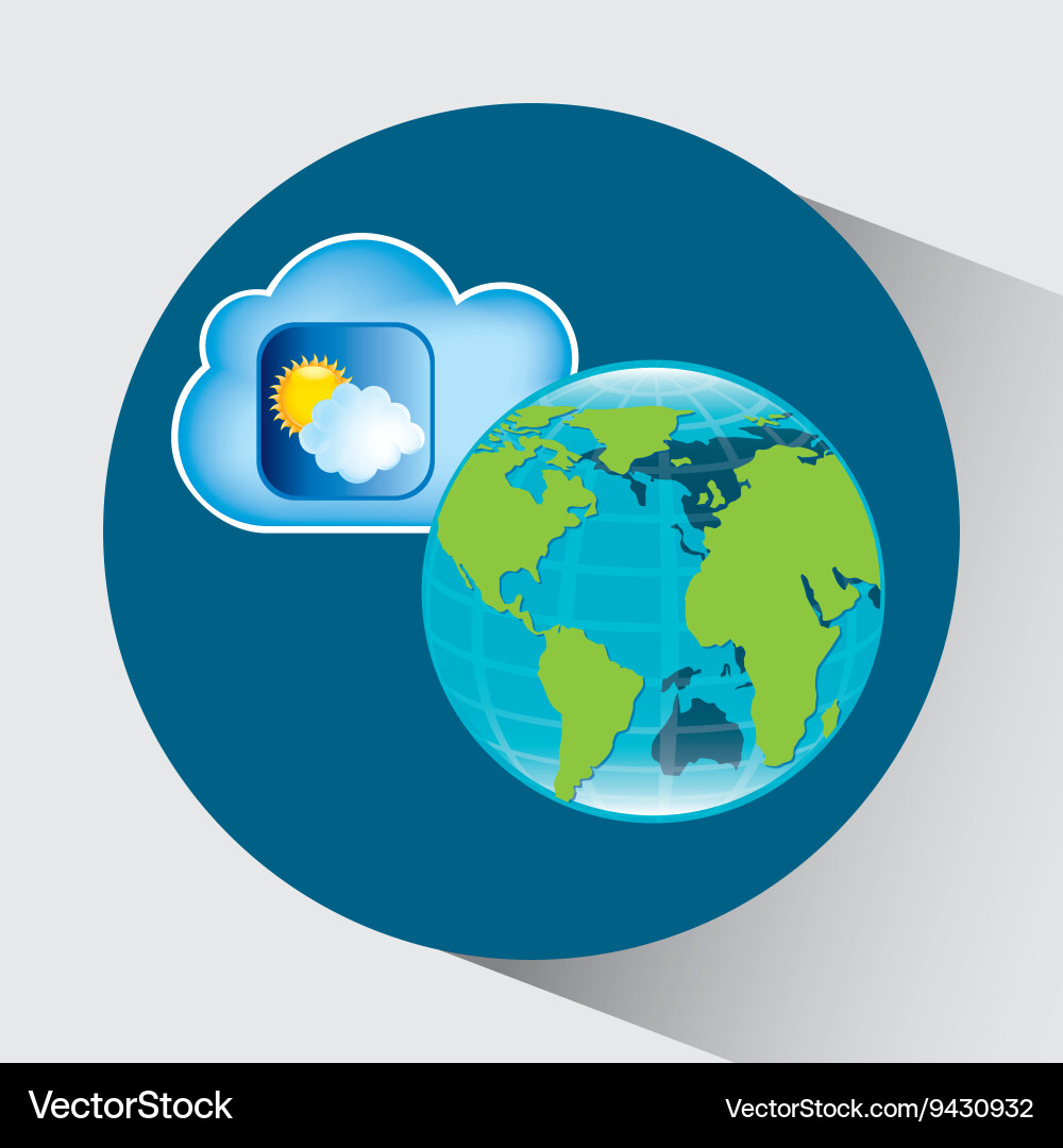 Cloud computing design vector image