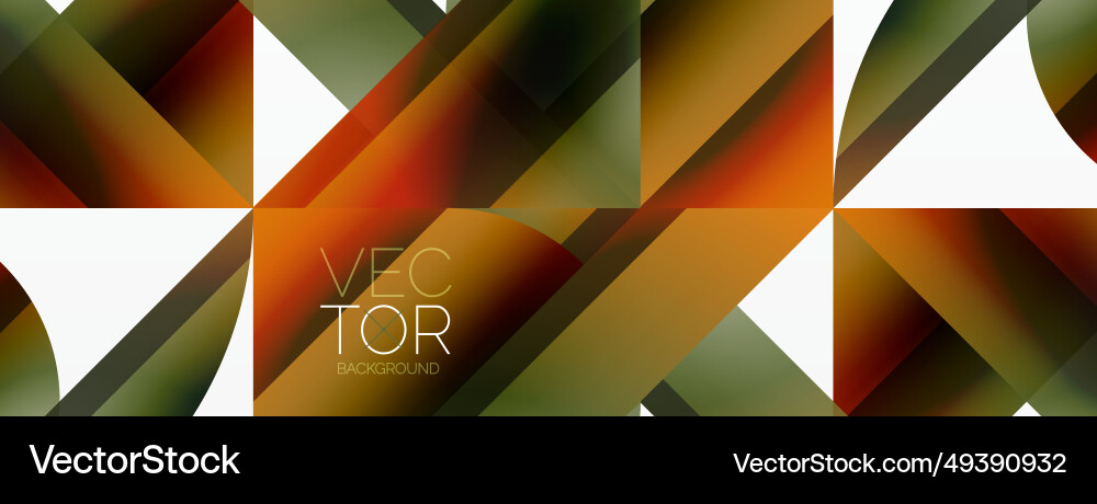 Gradient color triangles and circles on white Gradient color triangles and circles on white vector image
