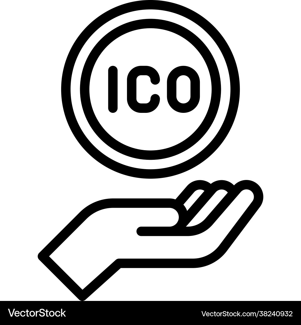 Initial coin offering icon cryptocurrency related – Royalty-Free Vector |  VectorStock