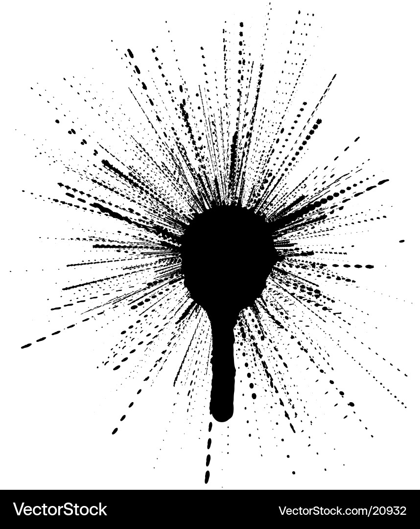 Ink Splatter Drop vector image