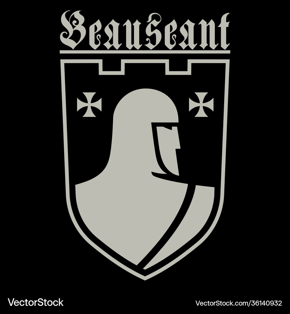 Knightly design knight templar and medieval