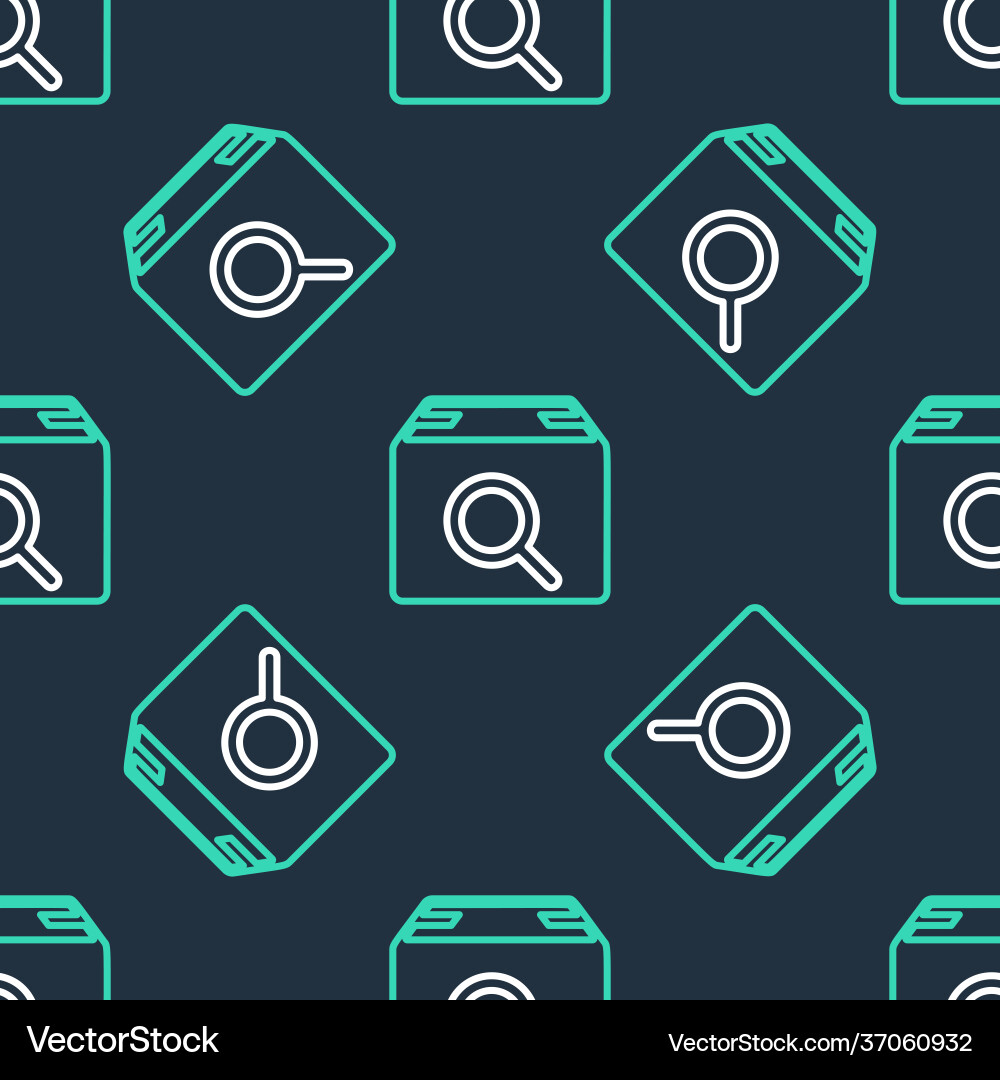 Line search package icon isolated seamless pattern Line search package icon isolated seamless pattern Vector Image