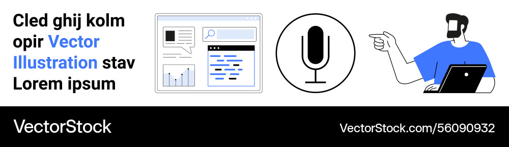 Modern communication scene with data interface Modern communication scene with data interface vector image