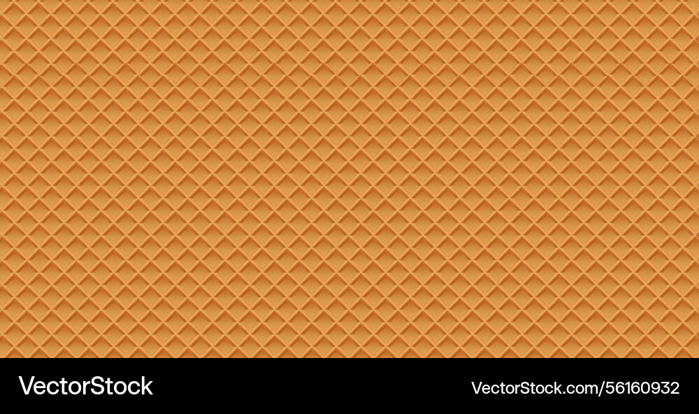 Realistic background with waffle texture Vector Image