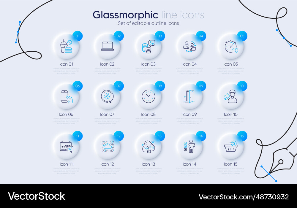 Set of cloud system travel calendar and timer Set of cloud system travel calendar and timer vector image