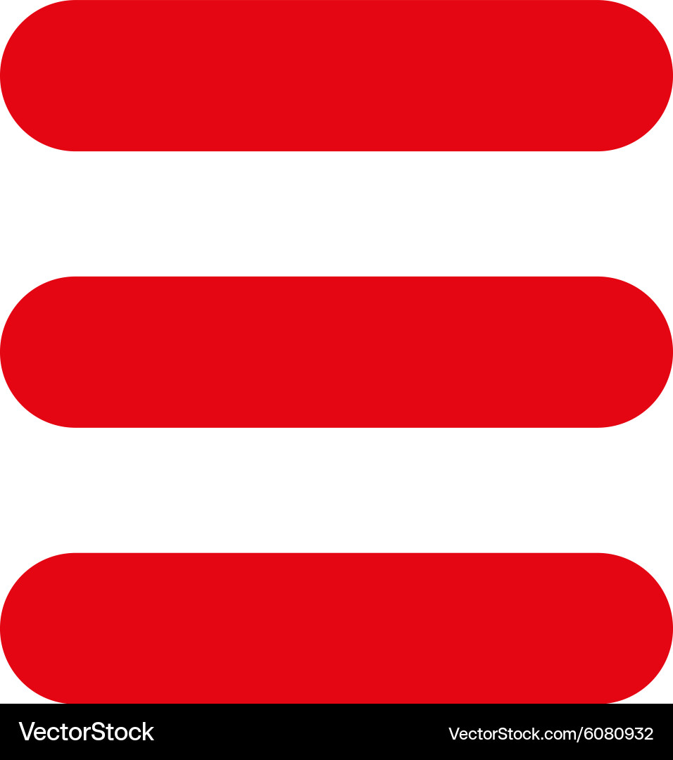 Stack flat red color icon vector image