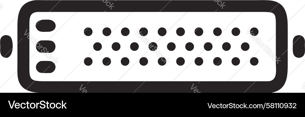 Tech Battery Icon with Grid Vector Image