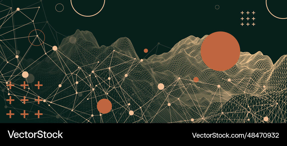 Template for science and technology presentation Template for science and technology presentation vector image