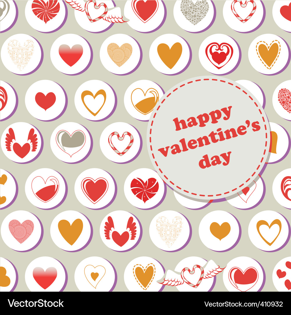 Valentines day pattern Vector Image