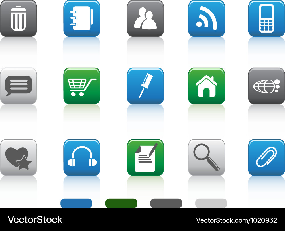 Web icon -color square series vector image
